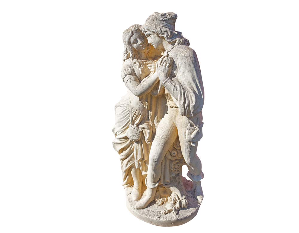 Romeo und Julia aus normannischen Uferstein  - Geschenkartikel