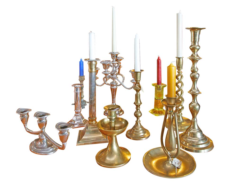 Dekorative Kerzenleuchter Silber und Messing - Geschenkartikel